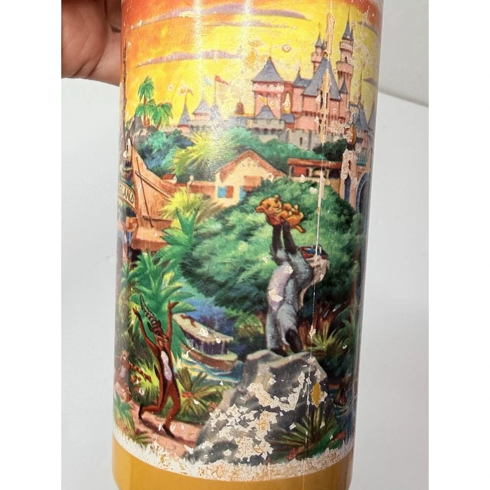 The Lion King Disneyland Coca Cola Sipper Drink Cup w/cover Vintage (for Parts)